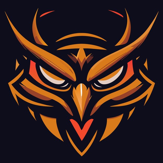 Vector isolated owl concept in flat vector design