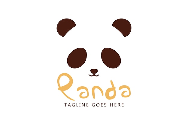 Isolated panda logo cartoon Animal illustration