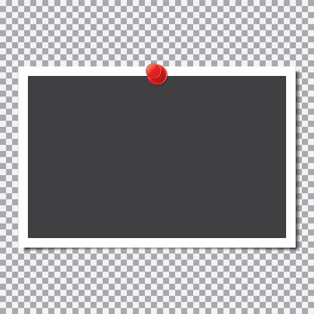 Isolated Photo Frame with Pin