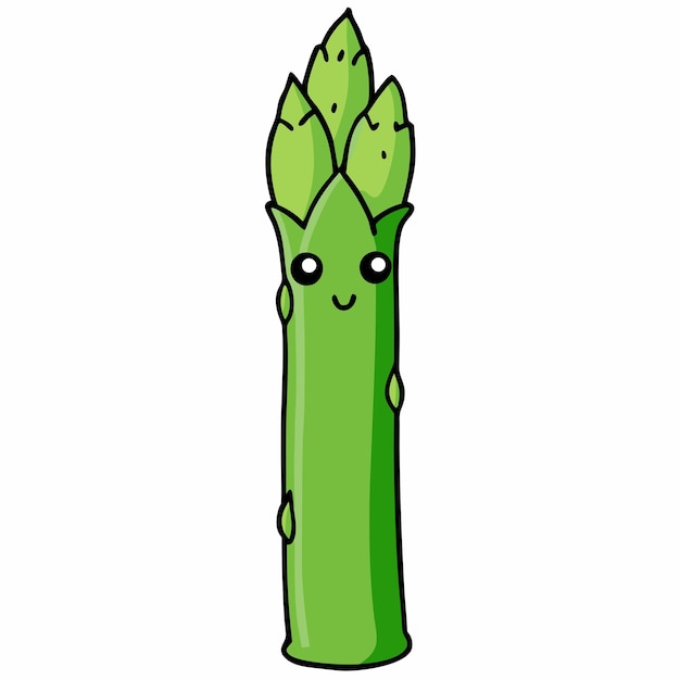 isolated premium flat cartoon vector icon illustration of asparagus vegetable and food nature icon c