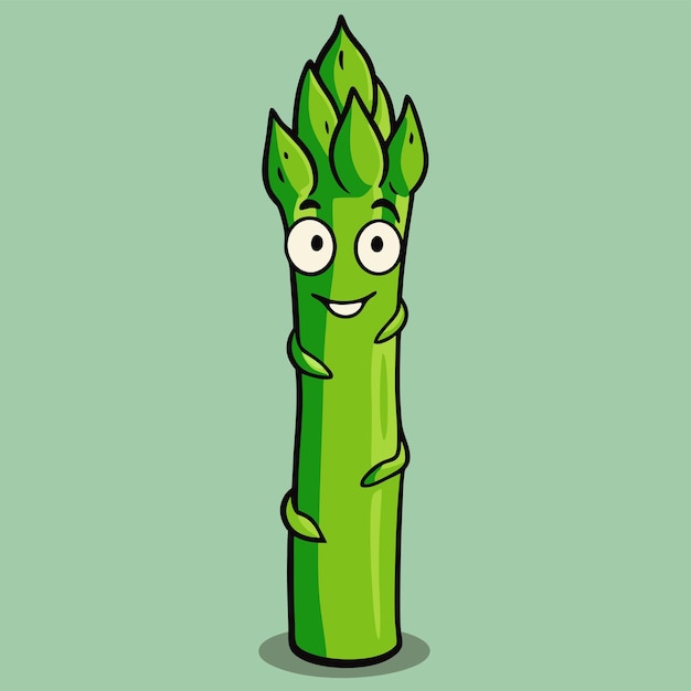 isolated premium flat cartoon vector icon illustration of asparagus vegetable and food nature icon c