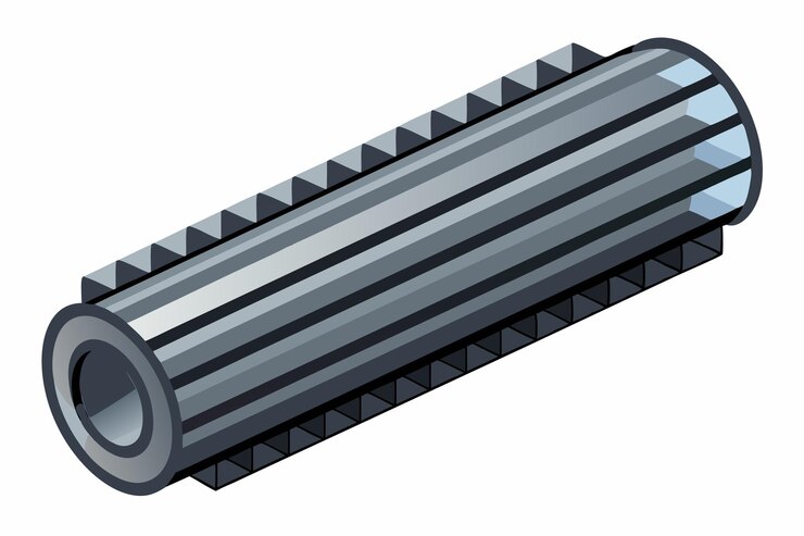 Vector isolated reinforcement steel bars in flat vector illustration on white background