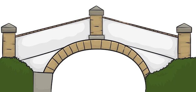 Vector isolated representation of the colombian bridge of boyaca