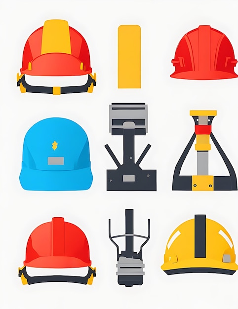 Isolated safety helmet illustration