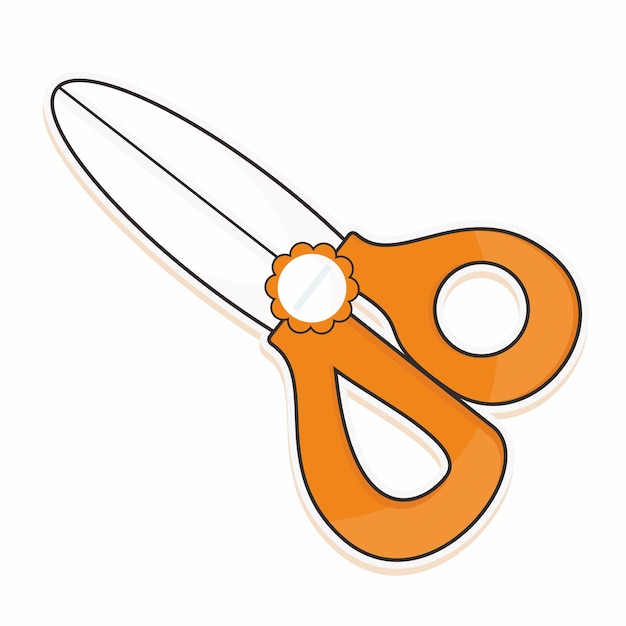 Isolated scissors symbol clipart Flat design