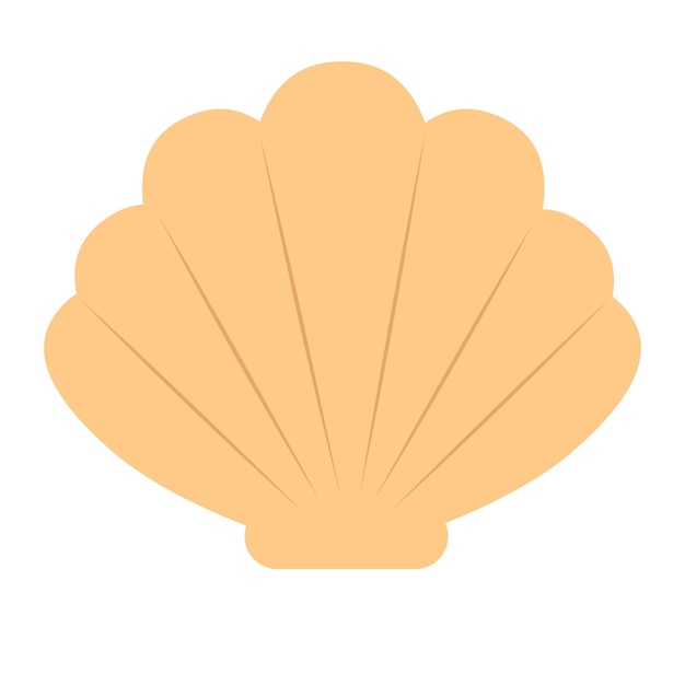 Vector isolated seashell on a white background