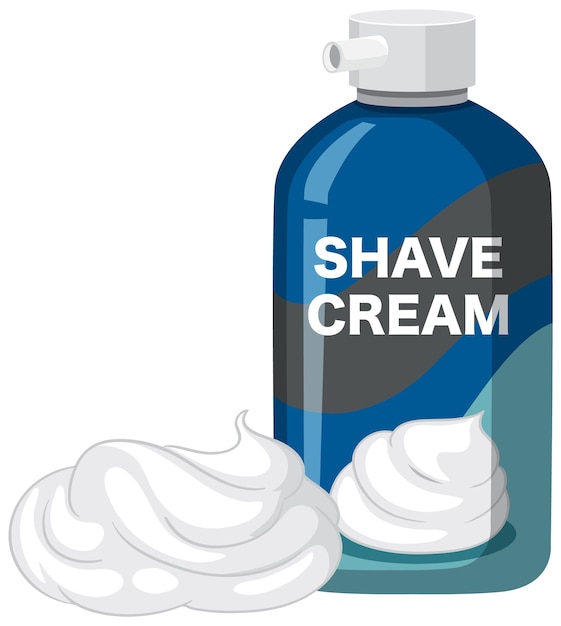 Isolated shaving cream bottle