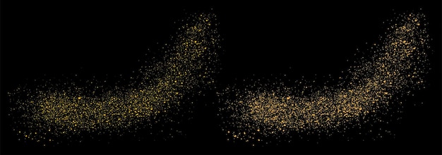 Изолированная блестящая векторная иллюстрация золотистого блеска конфетти