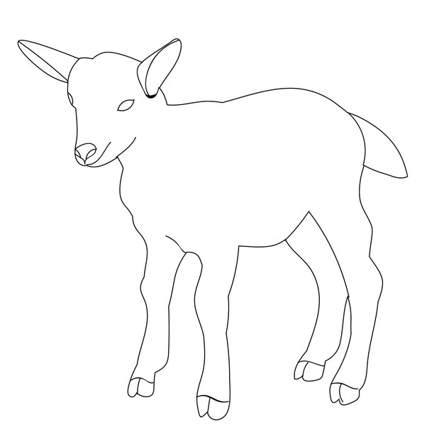 Isolated sketch of goats ヤギの単離スケッチ