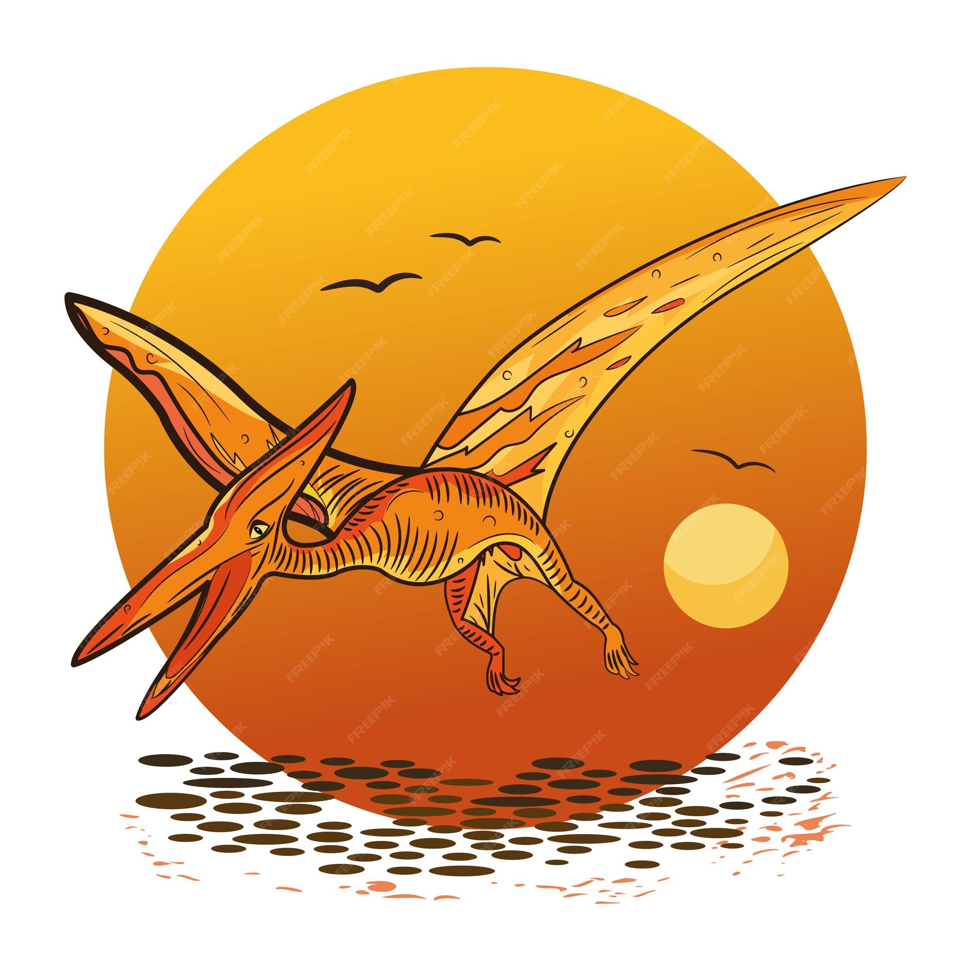 Premium PSD  Flying pterodactyl concept isolated on transparent background