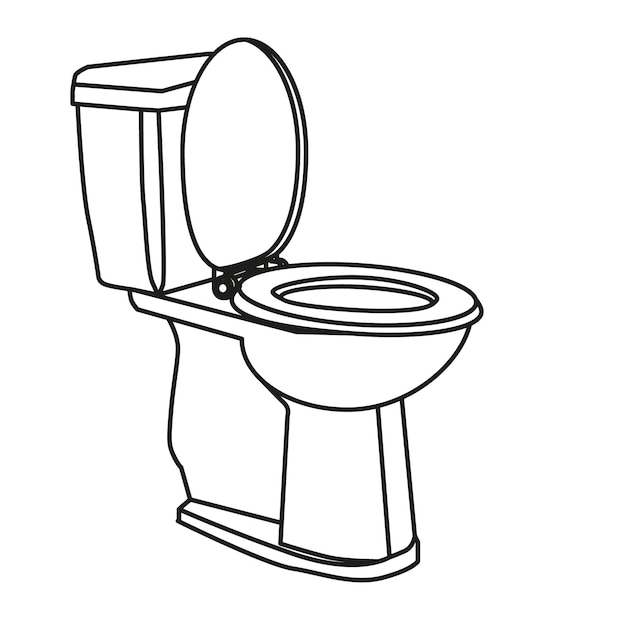 Isolated sketch of toilet seat