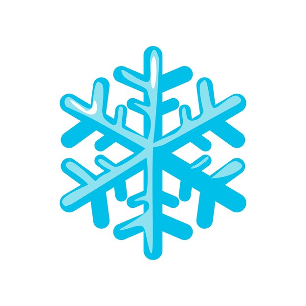 Isolated snowflake icon Vector sign design