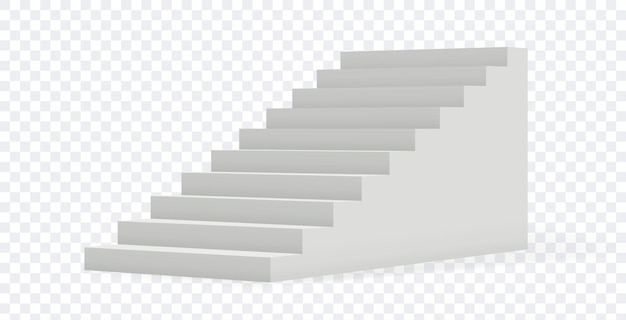 Изолированная лестница 3d реалистичная лестница на прозрачном фоне архитектура строительного объекта или элемент вектора интерьера