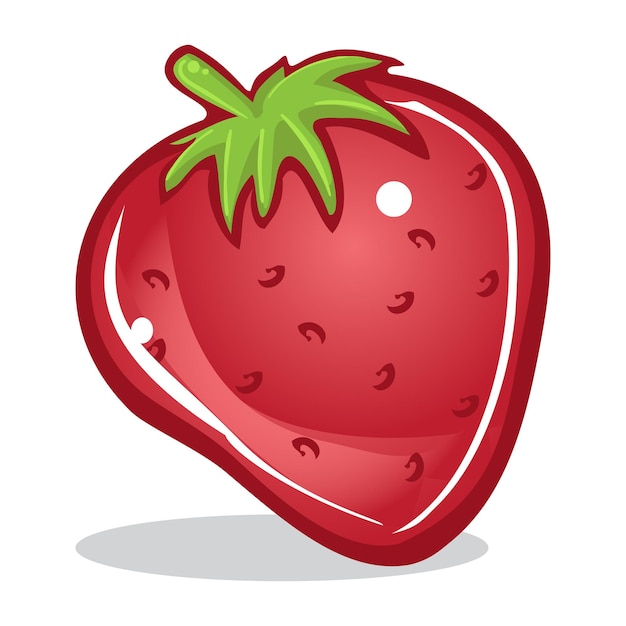 Isolated strawberry drawing