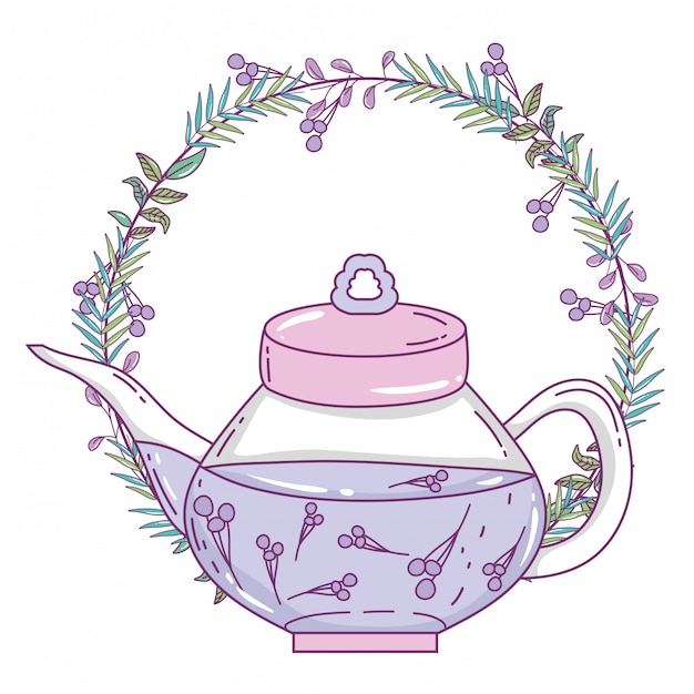 Vector isolated tea pot illustration