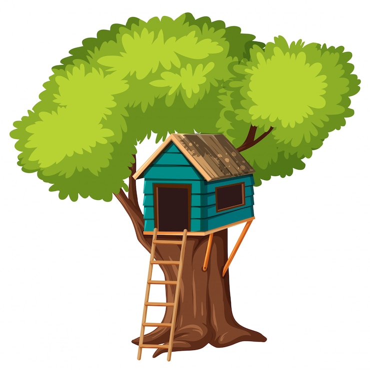 Vector an isolated tree house