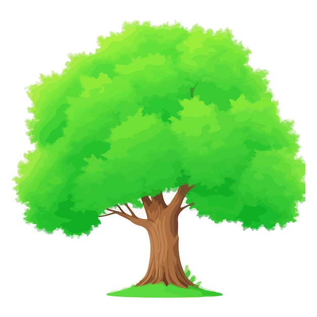 isolated tree on white background vector file