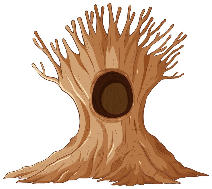 Vector isolated tree with no leaves