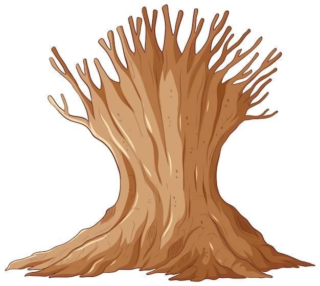 Vector isolated tree with no leaves