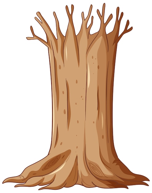 Vector isolated tree with no leaves