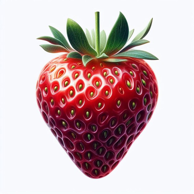 Vector isolated trendy modern strawberry fruit vector art illustration emoji emoticon portrait image