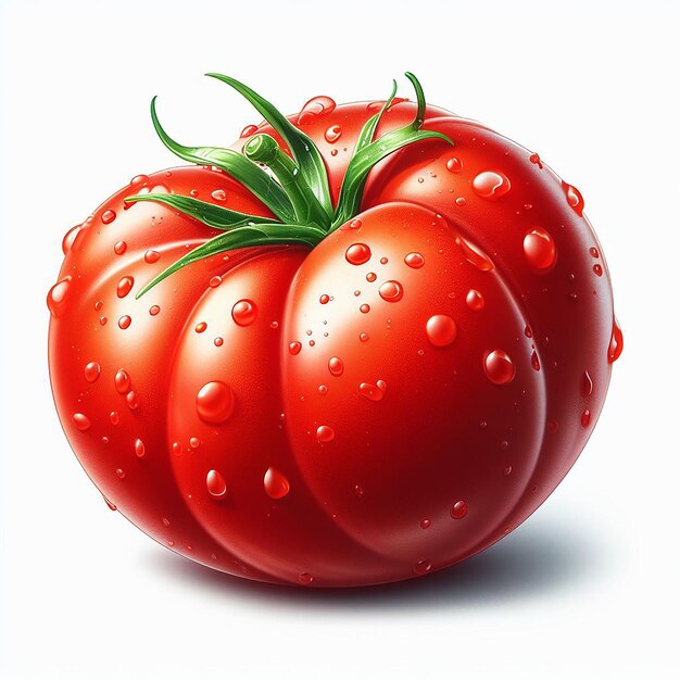 Вектор Изолированный модный современный помидор овощ вегги векторная художественная иллюстрация эмоджи эмотикон портретное изображение