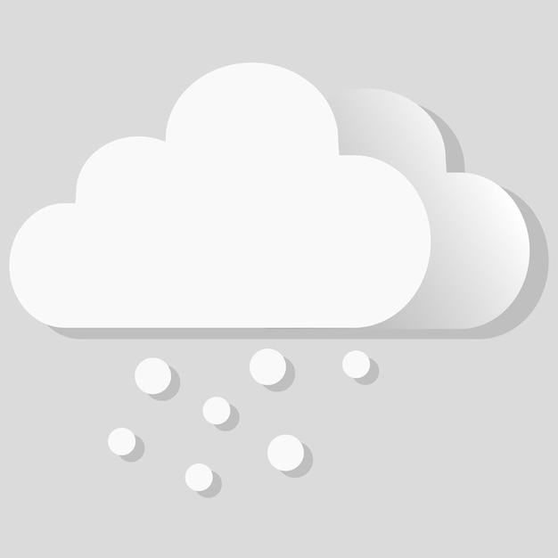 Vector isolated vector object weather icon snow