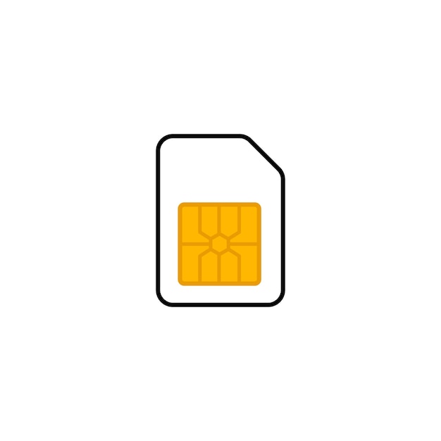 Vector isolated vector sim card icon