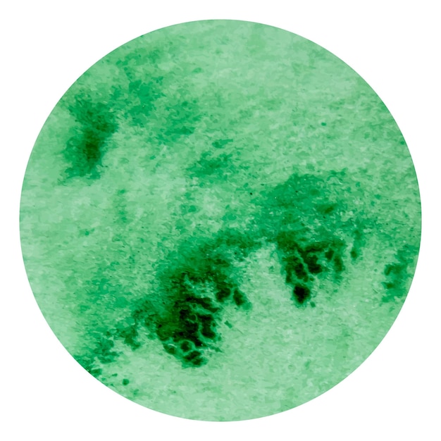 Isolated watercolor green spot