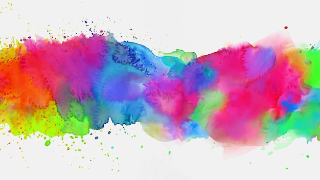 Vector isolated watercolor splatter stain colorful