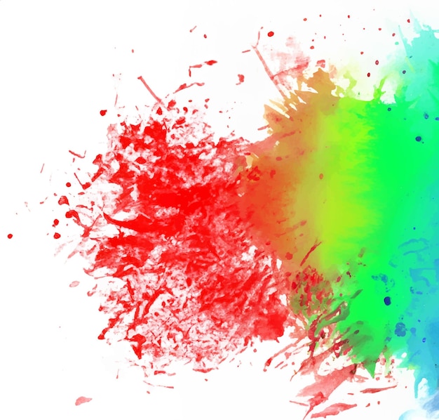 Isolated watercolor splatter stain colorful