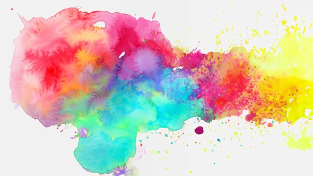 Vector isolated watercolor splatter stain colorful