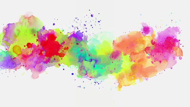 Isolated watercolor splatter stain colorful