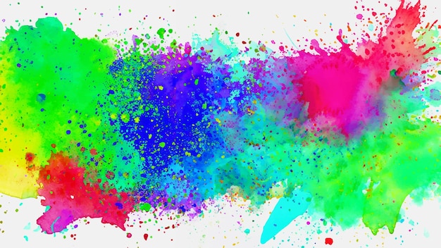 Vector isolated watercolor splatter stain colorful