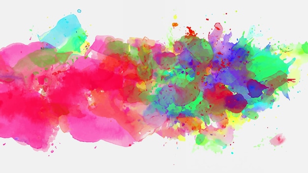 Vector isolated watercolor splatter stain colorful