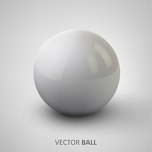 Vector isolated white ball