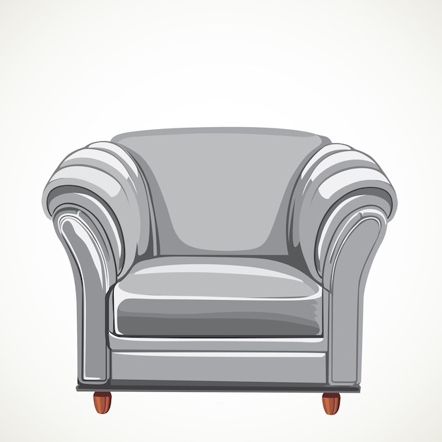 Isolated white vector armchair