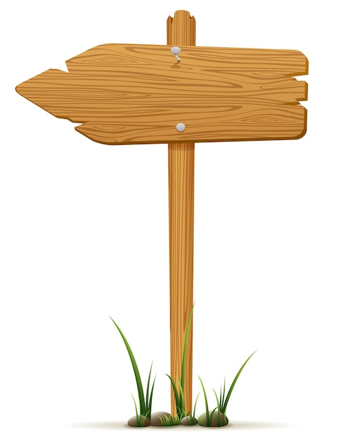 Vector isolated wooden sign