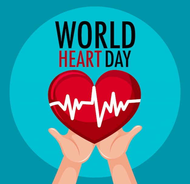 Isolated world heart day logo