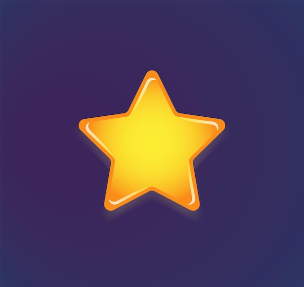 Isolated Yellow Glowing Star Element Illustration Background