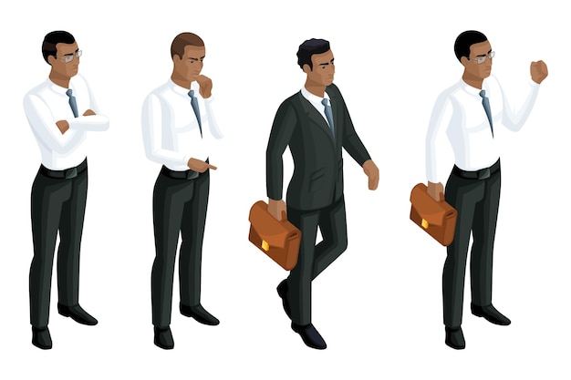 Isometric 3d businessmen