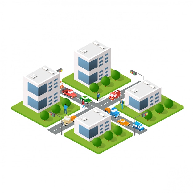 Isometric 3d module block