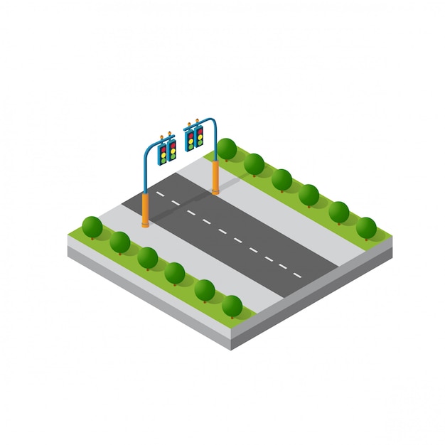 Vector isometric 3d module district