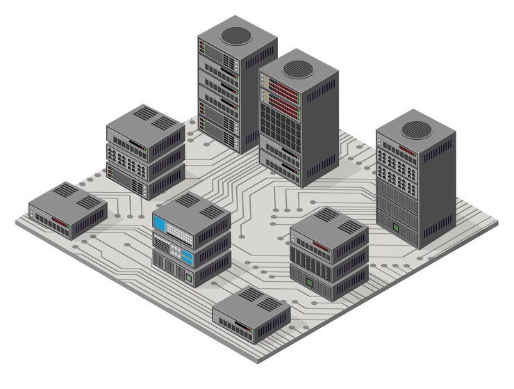 Vector isometric 3d set web