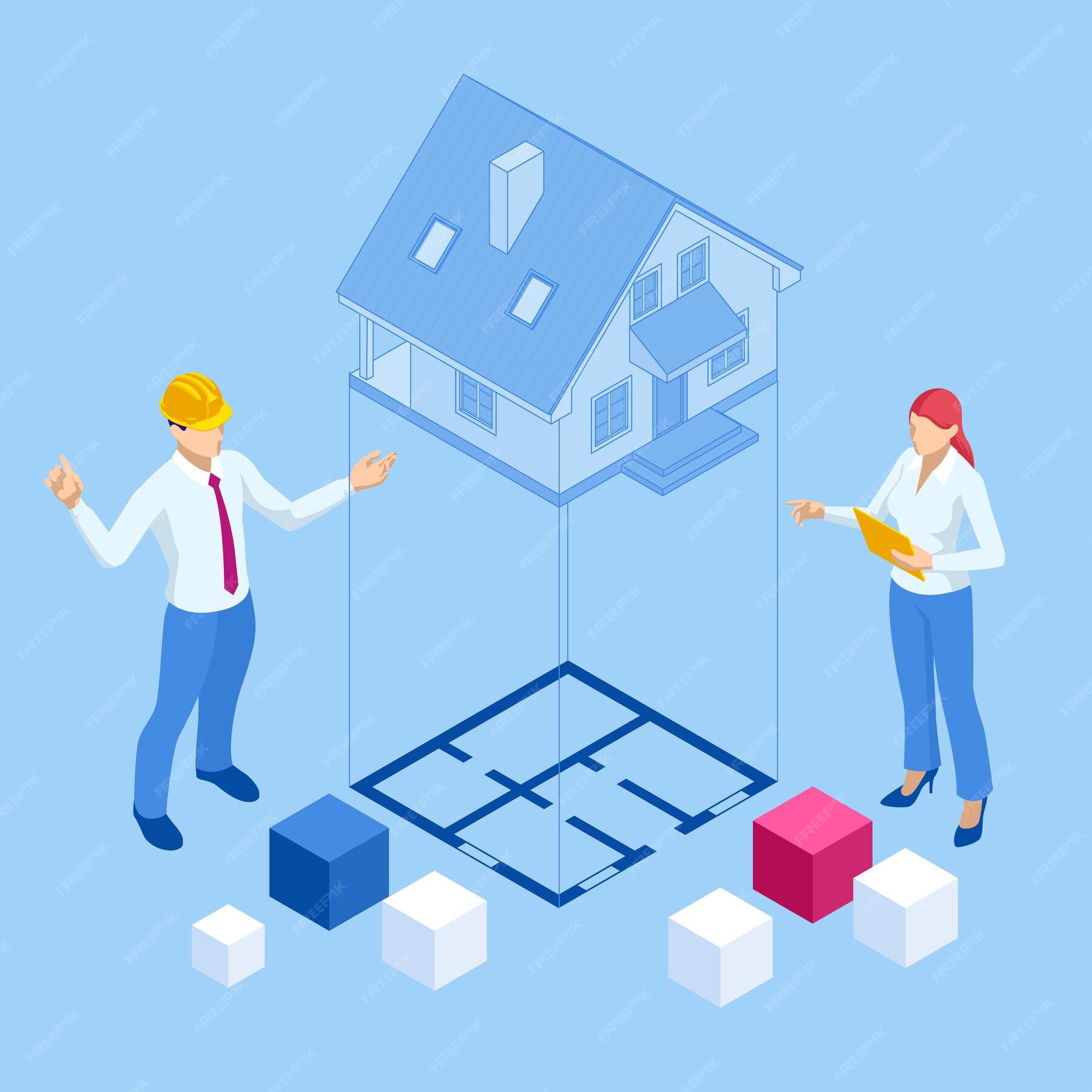 premium-vector-isometric-architect-builders-studying-layout-plan-of