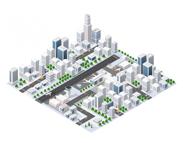 Isometric area landscape