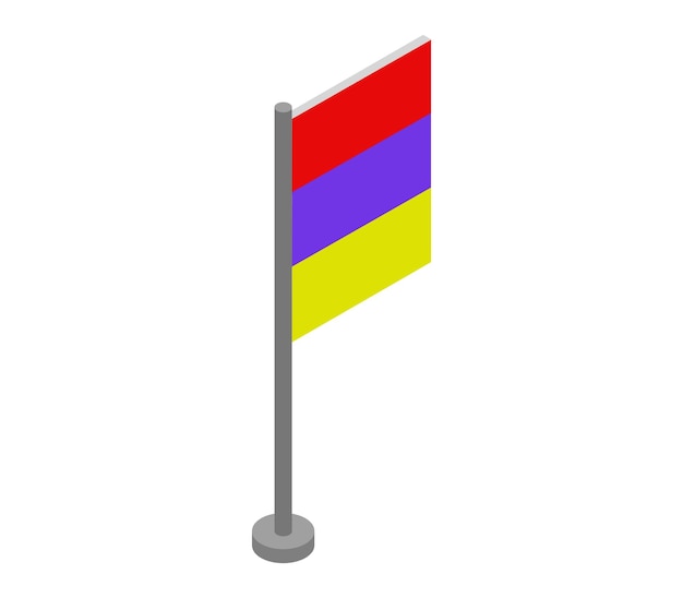 Isometric armenia flag