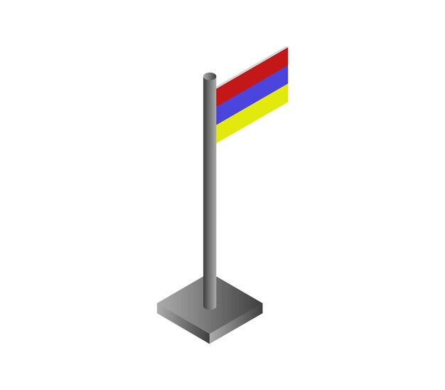 Isometric Armenia Flag