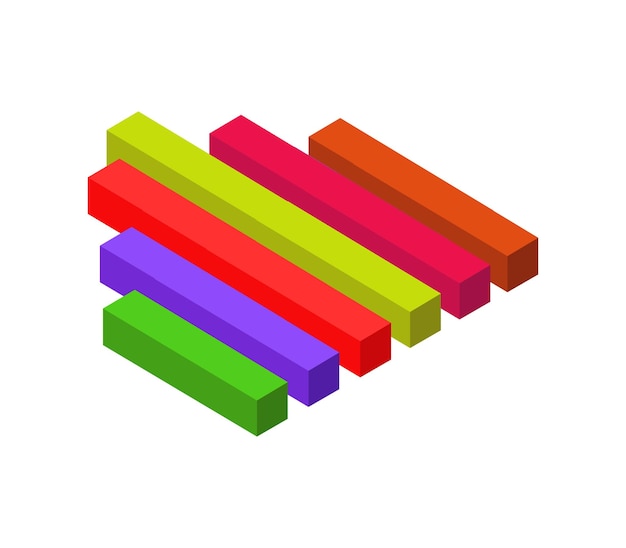 Isometric bar chart