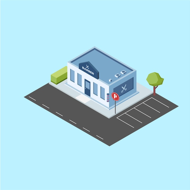 Vector isometric barber